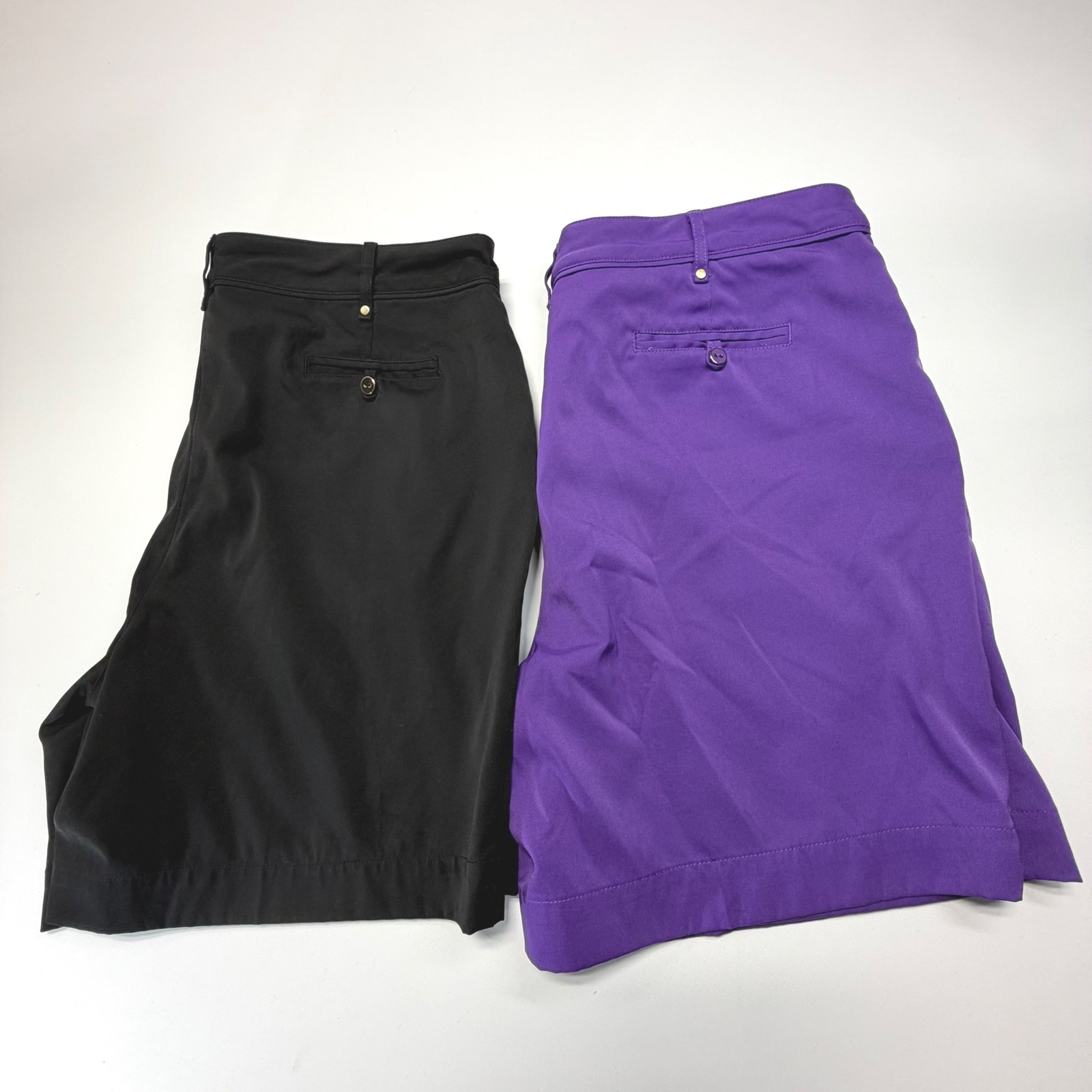 Lady Hagen Golf Shorts Womens 14 Black Purple Stretch Bundle